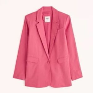Abercrombie & Fitch - Pink Linen Blazer